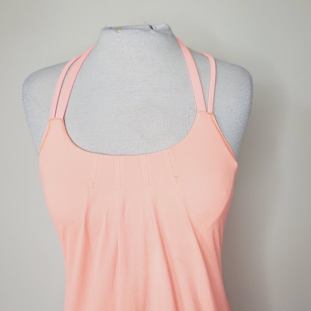 LULULEMON Flow & Go Neon Coral Strappy Tank Top - Picture 3 of 13
